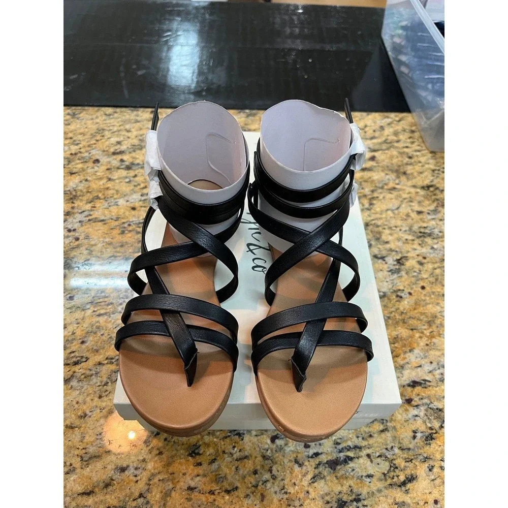 Style & Co Women's Black Chelseaa Round Toe Gladiator Sandals Flat Size 5M - Picture 5 of 6